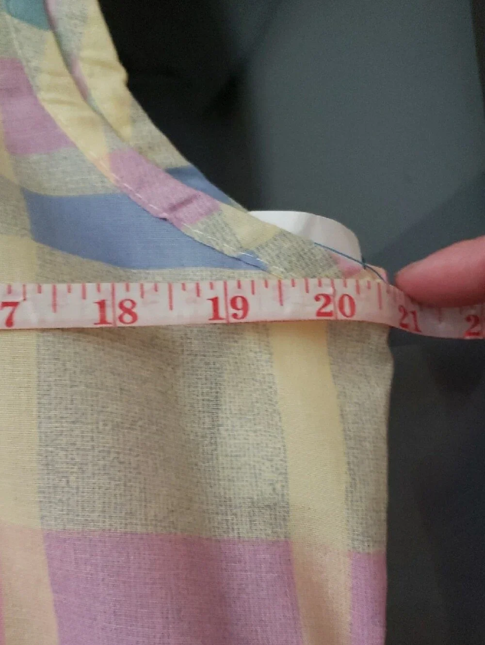 Vintage Blair Pastel Plaid Midi Dress in Pink, Blue, Yellow, Cream W/ Belt